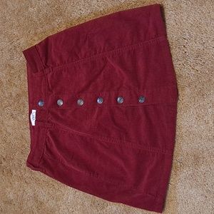 Burgundy Velvet Skirt - Size 5/27